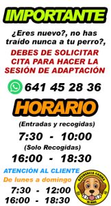 HORARIO RESIDENCIA CANINA